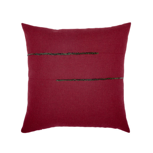 ElaineSmith Micro Fringe Shale Square Pillow Cover & Insert Perigold